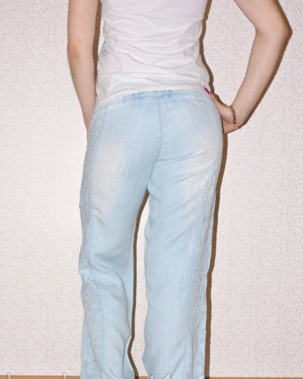 Летние джинсы свободного кроя рр 25, фото №3