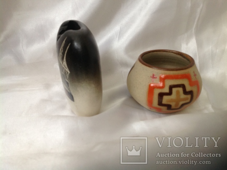 Две керамические вазочки навахо, фото №3