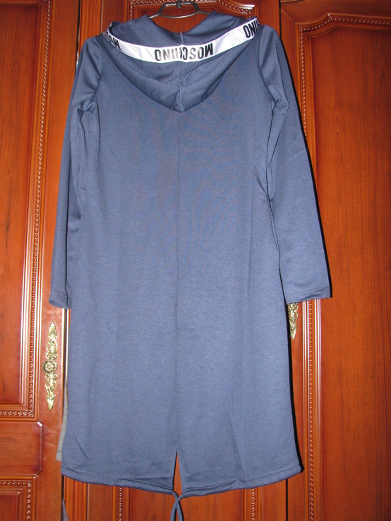 Платье в спортивном стиле с капюшоном темно-синее рр с, photo number 6