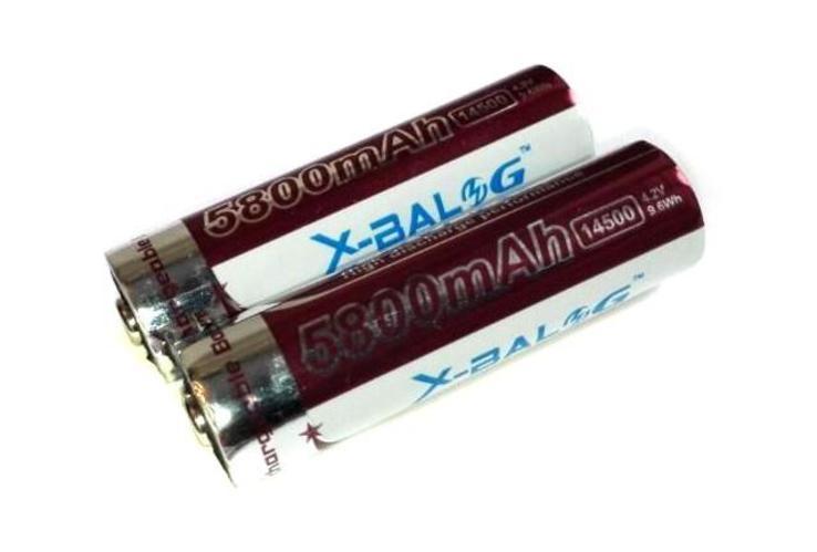 Аккумулятор Li-Ion X-BALOG 14500 5800 mAh 4.2V в лоте 2шт №1, photo number 2