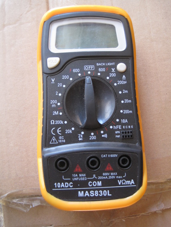 Ифровой мультиметр  MAS830L  №2, numer zdjęcia 2