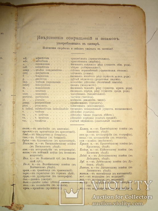 1897 Русско-Малороссийский Словарь Киевская Старина, фото №3