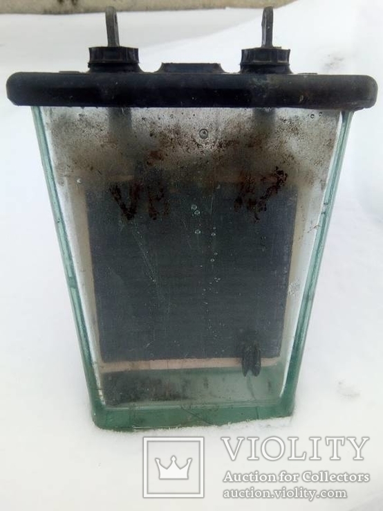 Аккумулятор стеклянный с тепловоза 70-е года, фото №8