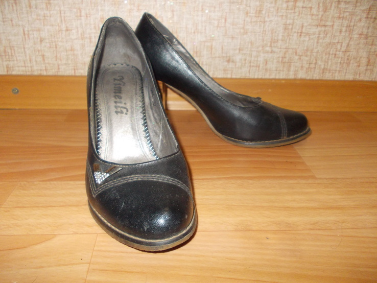 Туфли женские чено-коричневые 37 размер стелька 23 см, фото №2