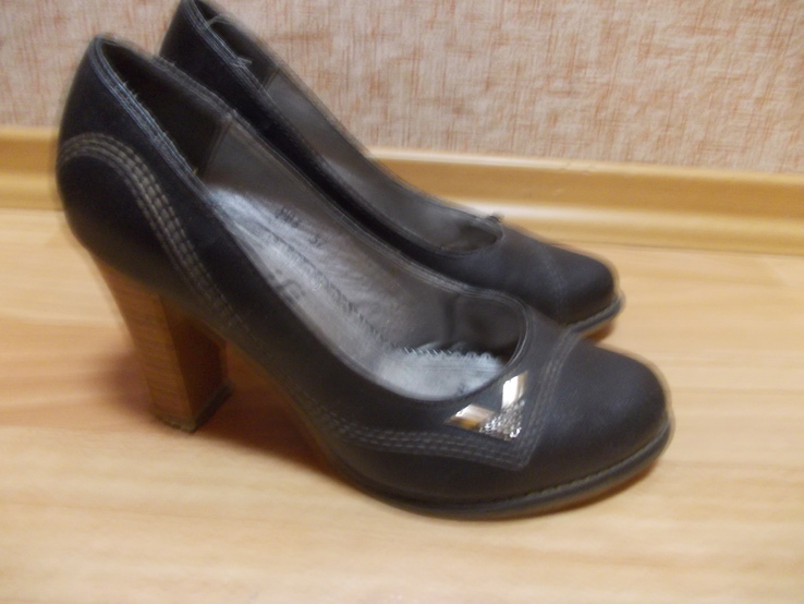 Туфли женские чено-коричневые 37 размер стелька 23 см, фото №4