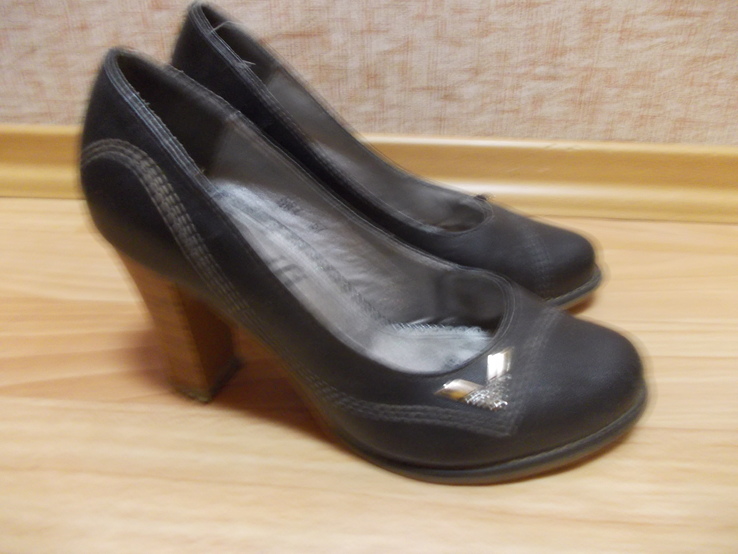 Туфли женские чено-коричневые 37 размер стелька 23 см, фото №5