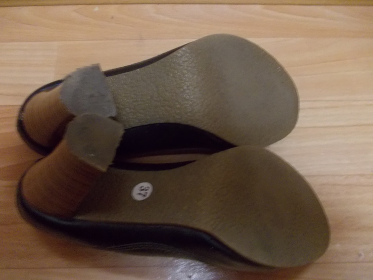 Туфли женские чено-коричневые 37 размер стелька 23 см, фото №8