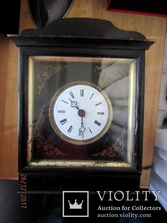 Антикварные часы  в  деревянном корпусе.19 век. Европа., фото №3