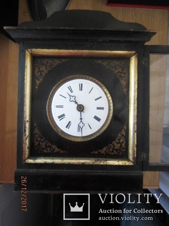 Антикварные часы  в  деревянном корпусе.19 век. Европа., фото №4