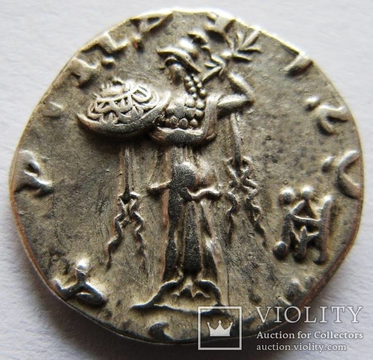 Бактрия (Индо-Греция), драхма,  МЕNANDER I SOTER 160-145 гг. до н.э.