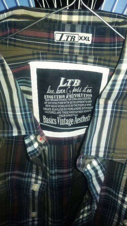 Мужская рубашка в клетку LTB размер XXL, photo number 5