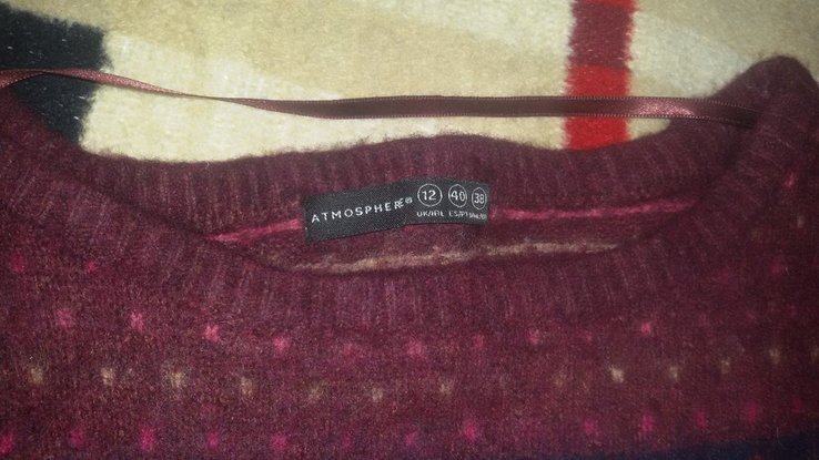 Тепленький Шерстяной свитер Atmosphere со снежинкой, 10 р, photo number 6