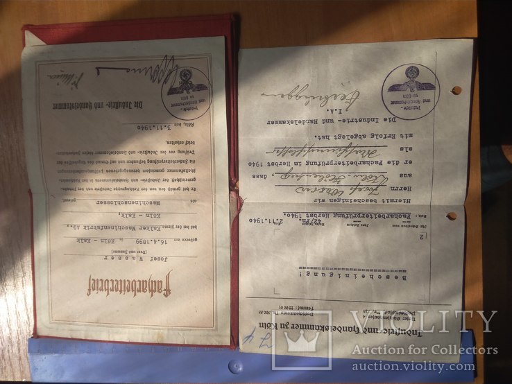 Документ с вкладышем 3 рейх 1940, фото №4