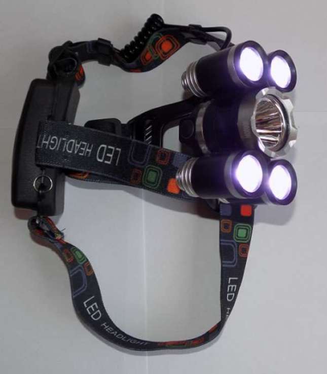 Сверхмощный налобный фонарь QE-905a №1, фото №4