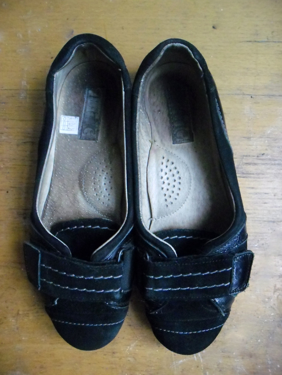 Туфли BATIC (Белоруссия) кожа, замша, лак 32 р., черные, photo number 2