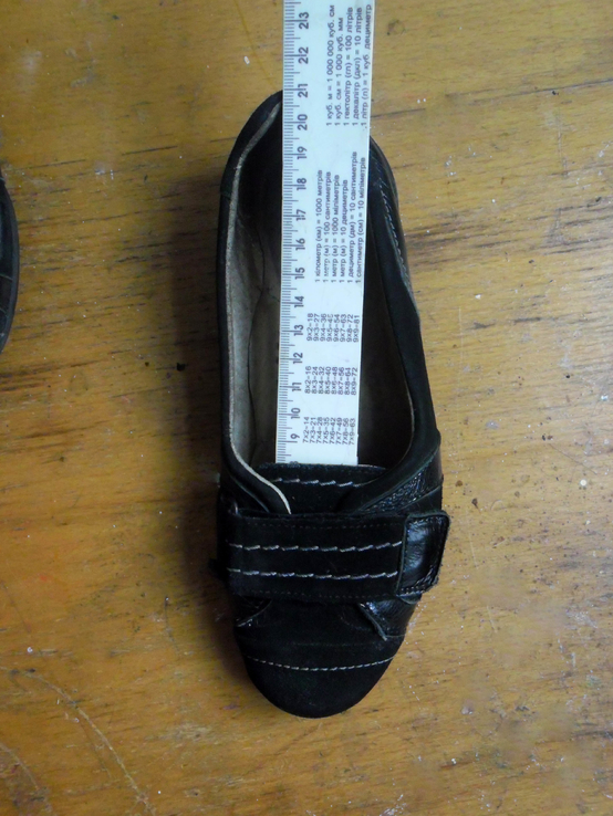 Туфли BATIC (Белоруссия) кожа, замша, лак 32 р., черные, photo number 8