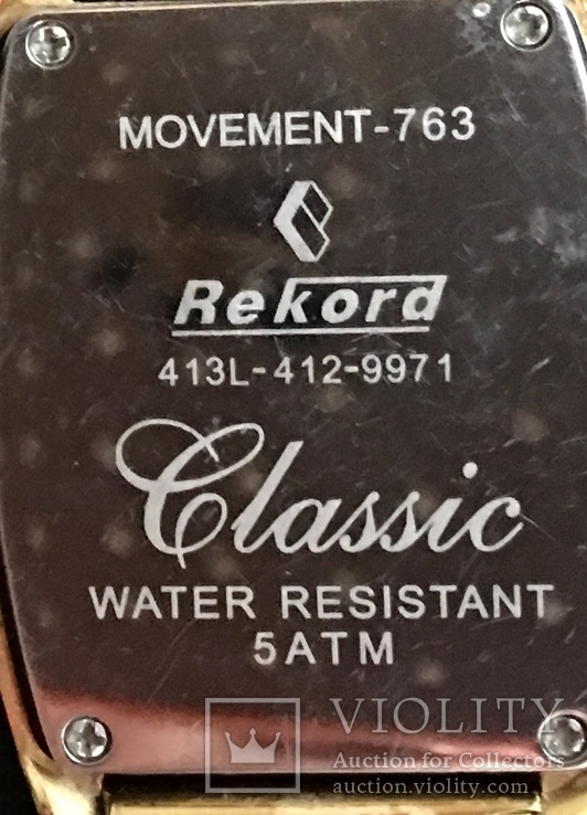 Женские наградные часы   «Rekord Classic Movement-763" позолоченные, фото №5