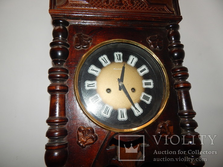 Часы настенные ссср с боем янтарь хенд мейд 0355, фото №4