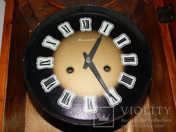 Часы настенные ссср с боем янтарь хенд мейд 0355, фото №8
