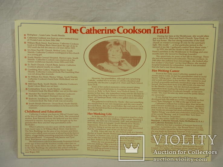 Брошюрка 1985 г музей Сatherine Сookson trail с двумя открытками, фото №4