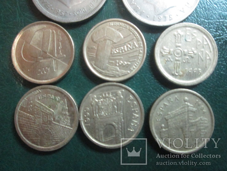 Подборка монет по 5 песет Испания, фото №3
