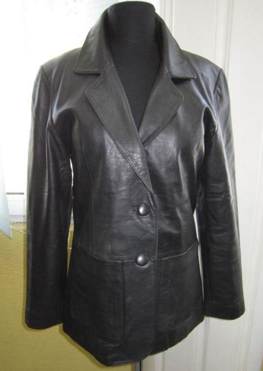 Модная  женская кожаная куртка-пиджак JOY.  Лот 112, numer zdjęcia 3