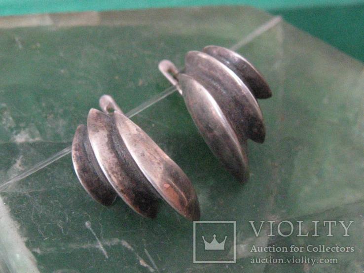 Серьги и кольцо Серебро 925 пр. Украина Серебряные серьги и кольцо, фото №3