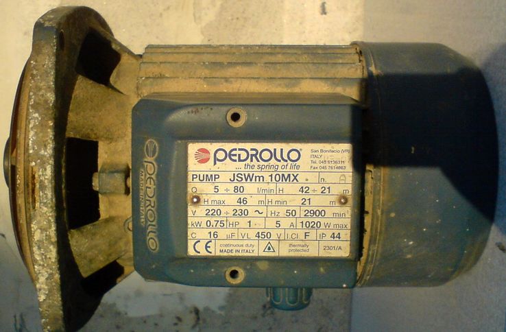 Двигатель к насосу Pedrollo pump JSWm 10MX 0.75кВт, photo number 10