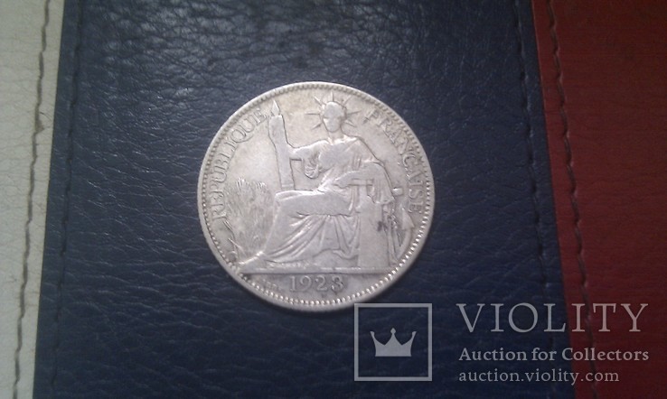Французский Индокитай 20 центов 1923 год серебро !, фото №3
