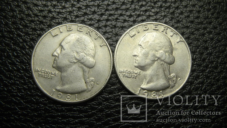 25 центів США 1981 (два різновиди), фото №2