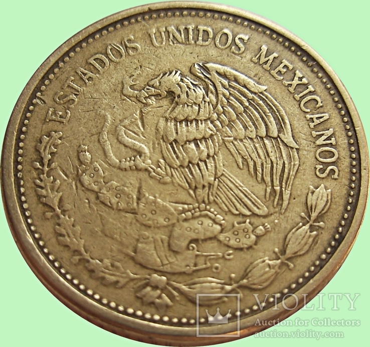 128.Мексика 100 песо, 1984 г.,  первый год выпуска, фото №3