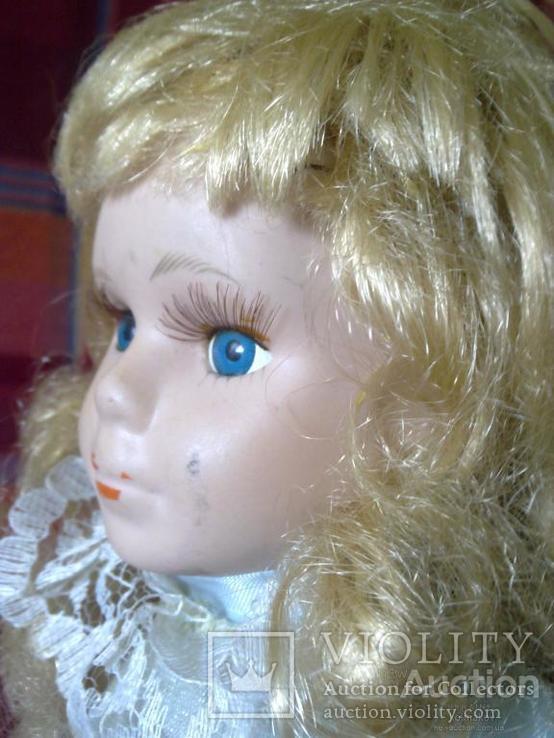 Кукла фарфоровая оригинальная в голубом, фото №6