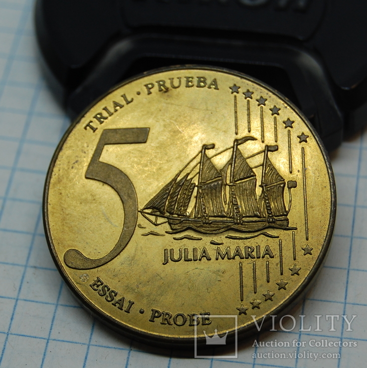 Монета Латвия 2004. Julia Maria Корабль. флот, фото №2