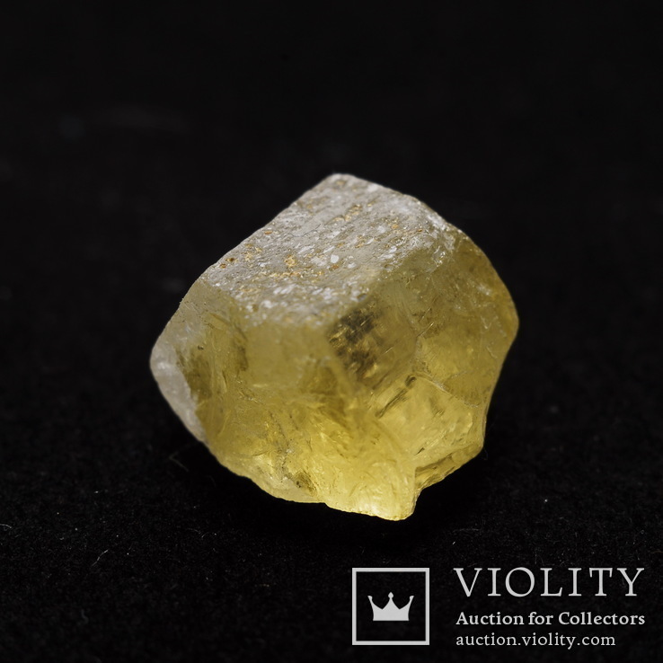 Жёлтый апатит целый кристалл 8.50ст 10х8х7мм, фото №3