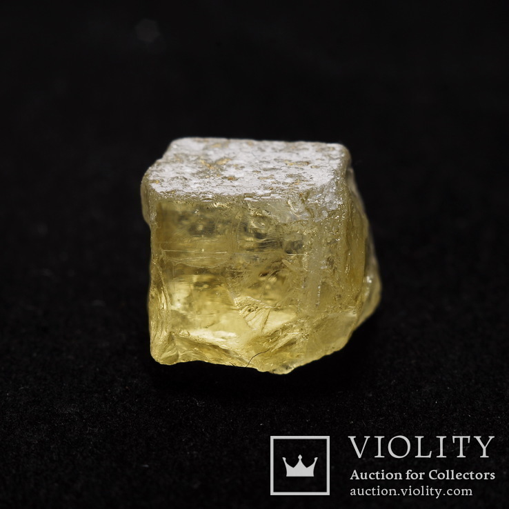Жёлтый апатит целый кристалл 8.50ст 10х8х7мм, фото №4