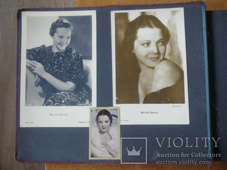 Артисты, довоенные открытки наклеены в альбом, 252 шт (Польша, до 1939)