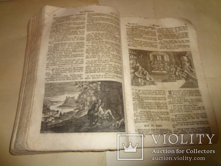 1763 Готическая Библия Огромного Формата с гравюрами, фото №5