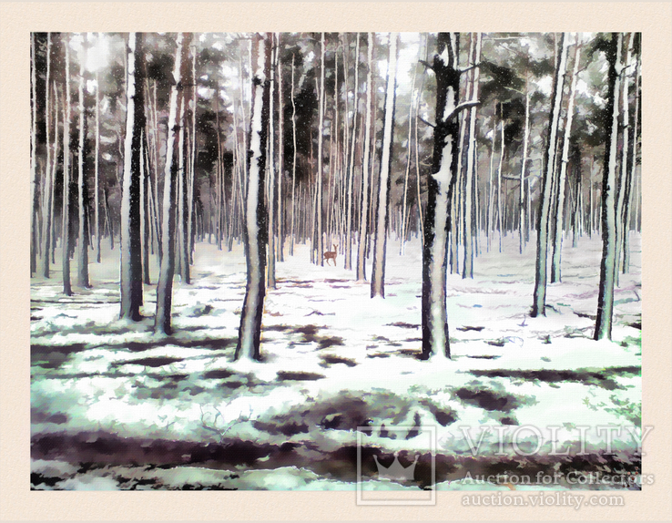 Winter forest. Принт., фото №2