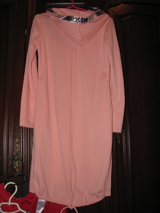 Платье в спортивном стиле с капюшоном розовое рр С, photo number 4