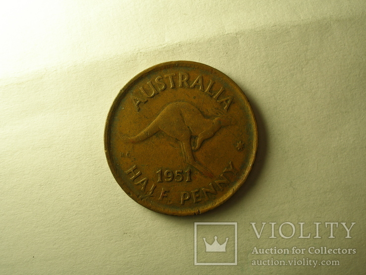 Австралія 1951 р. Діаметр монети 25 мм, фото №2