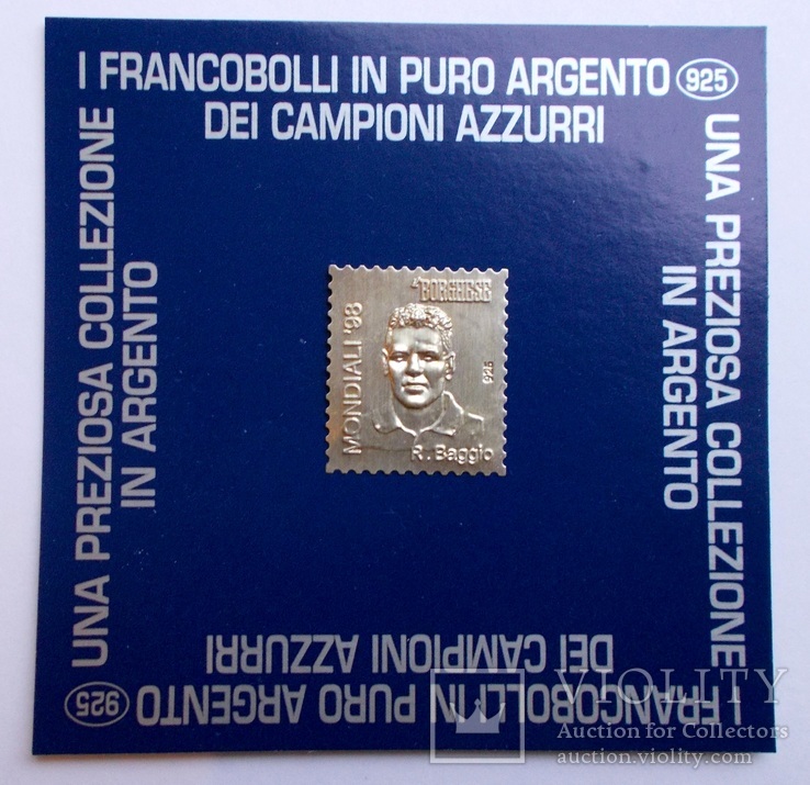 ЧМФ '98 Спецвыпуск Серебро 925 R.Baggio, фото №2