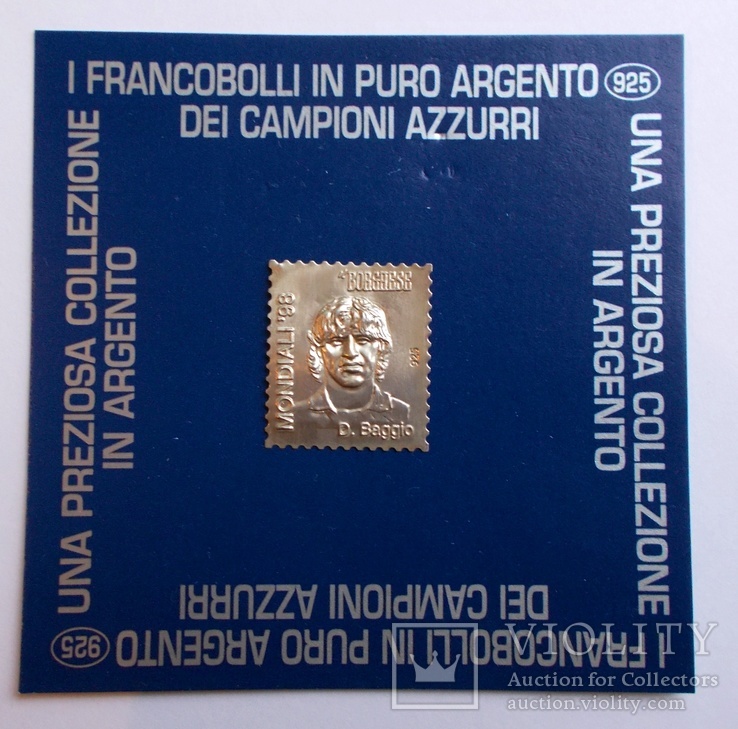 ЧМФ '98 Спецвыпуск Серебро 925 D.Baggio, фото №2