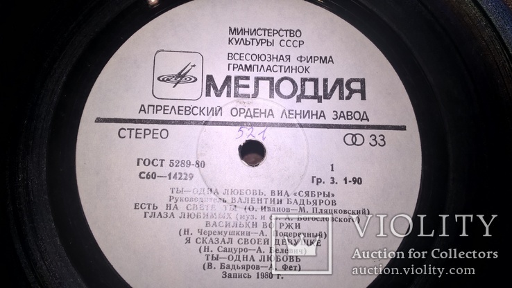 ВИА Сябры (Ты-Одна Любовь) 1980. (LP). 12. Vinyl. Пластинка., фото №7