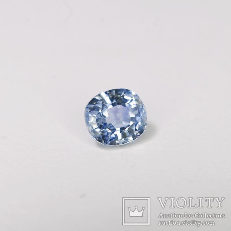  Цейлонский голубой сапфир(не гретый) 1.075ct 5.8x5.2x2.9mm