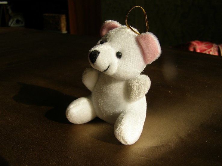 Белый Мишка - мягкая игрушка, брелок для сумки или рюкзака, ключей, photo number 2