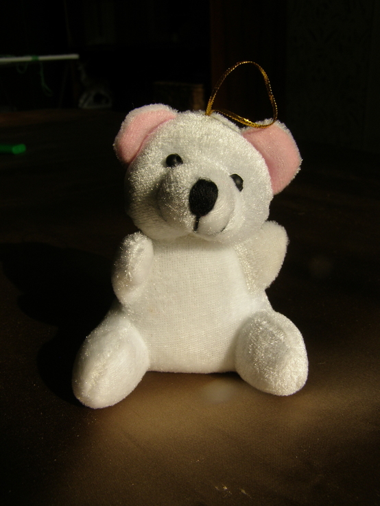 Белый Мишка - мягкая игрушка, брелок для сумки или рюкзака, ключей, photo number 3