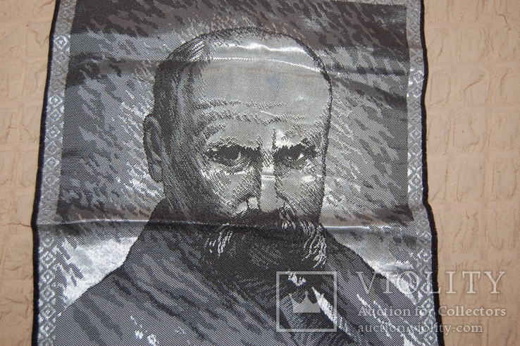Портрет Тараса Шевченко на шелке. 24х38см, фото №3