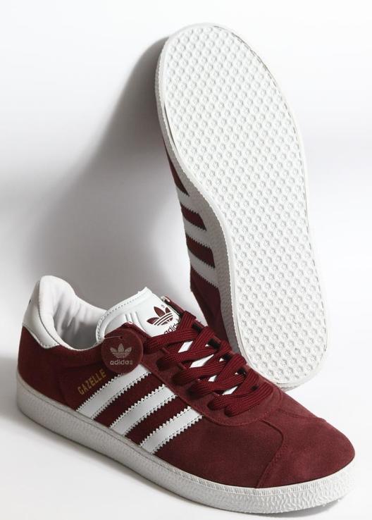 adidas gazelle silver green womens STEVIE Wine Suede Sneaker