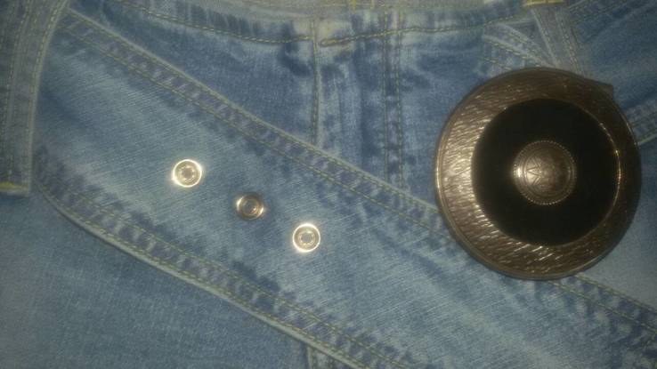 Стильные джинсовые шорты spogi c пряжкой , м, фото №8