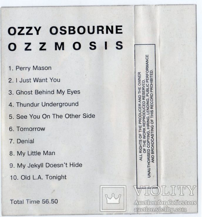 Ozzy Osbourne (Ozzmosis) 1995.AU. Кассета., фото №8